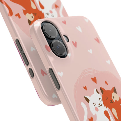 Pair of foxes in love