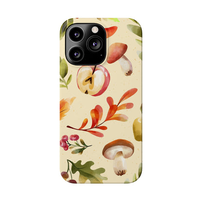 Beautiful iPhone case designs with autumn elements in watercolor style. These phone case designs are perfect for iPhone 16, 15, iPhone 14 and 13