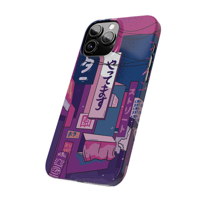 Vaporwave Japanese city Landscape iPhone Case for iPhone 16,  15, 14, and 13