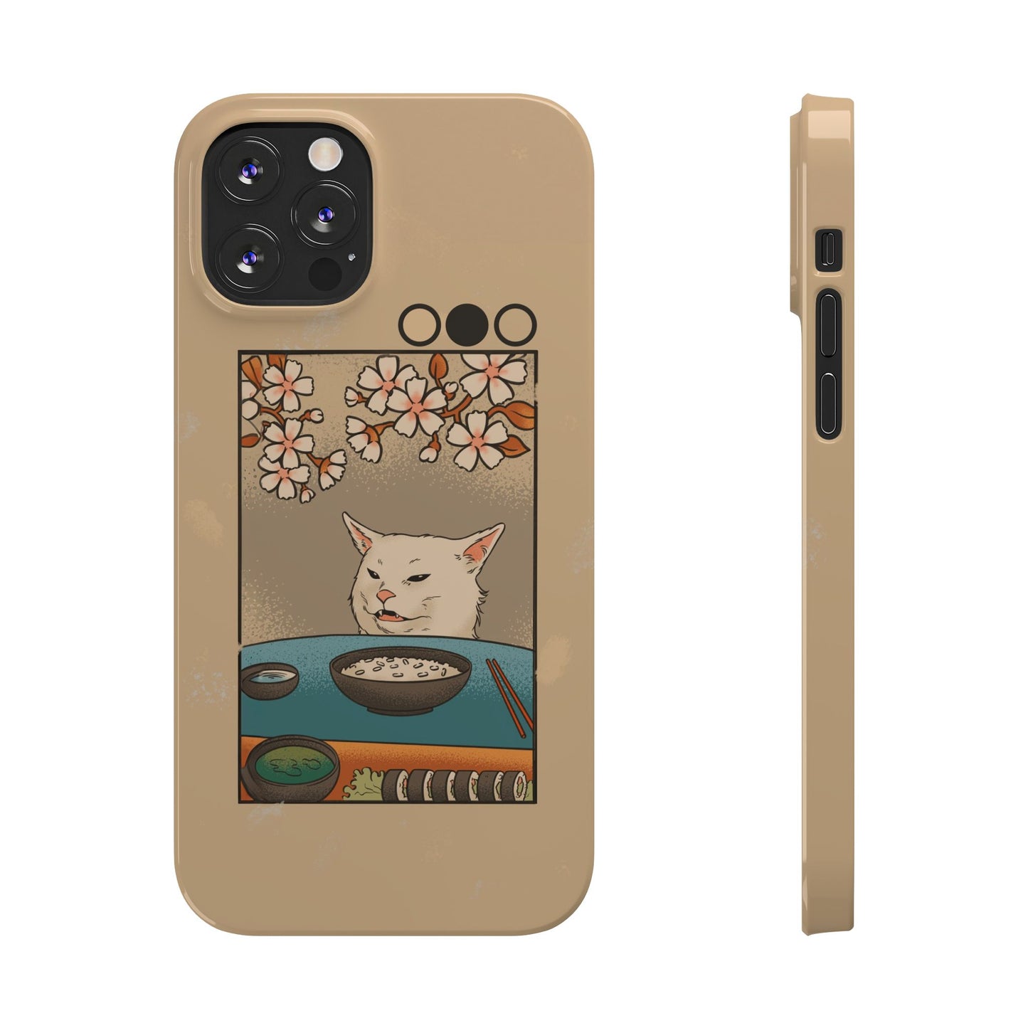 Whimsical Cat and Sushi iPhone Case