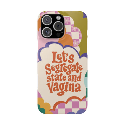 Lets segregate state and vagina feminist iphone case