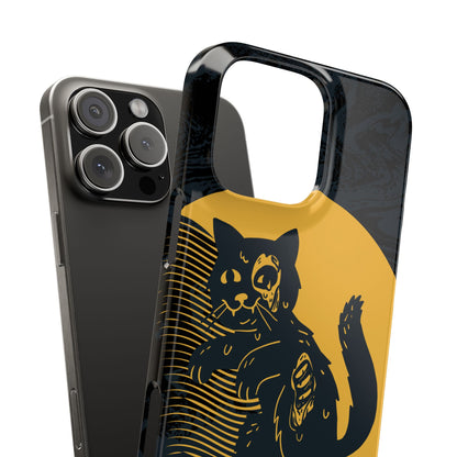 Case iPhone Halloween Edition: Kitten Possessed Zombie. Iphone 16, 15 case, iphone 14 case, iphone 13 case. Pro, max and mini