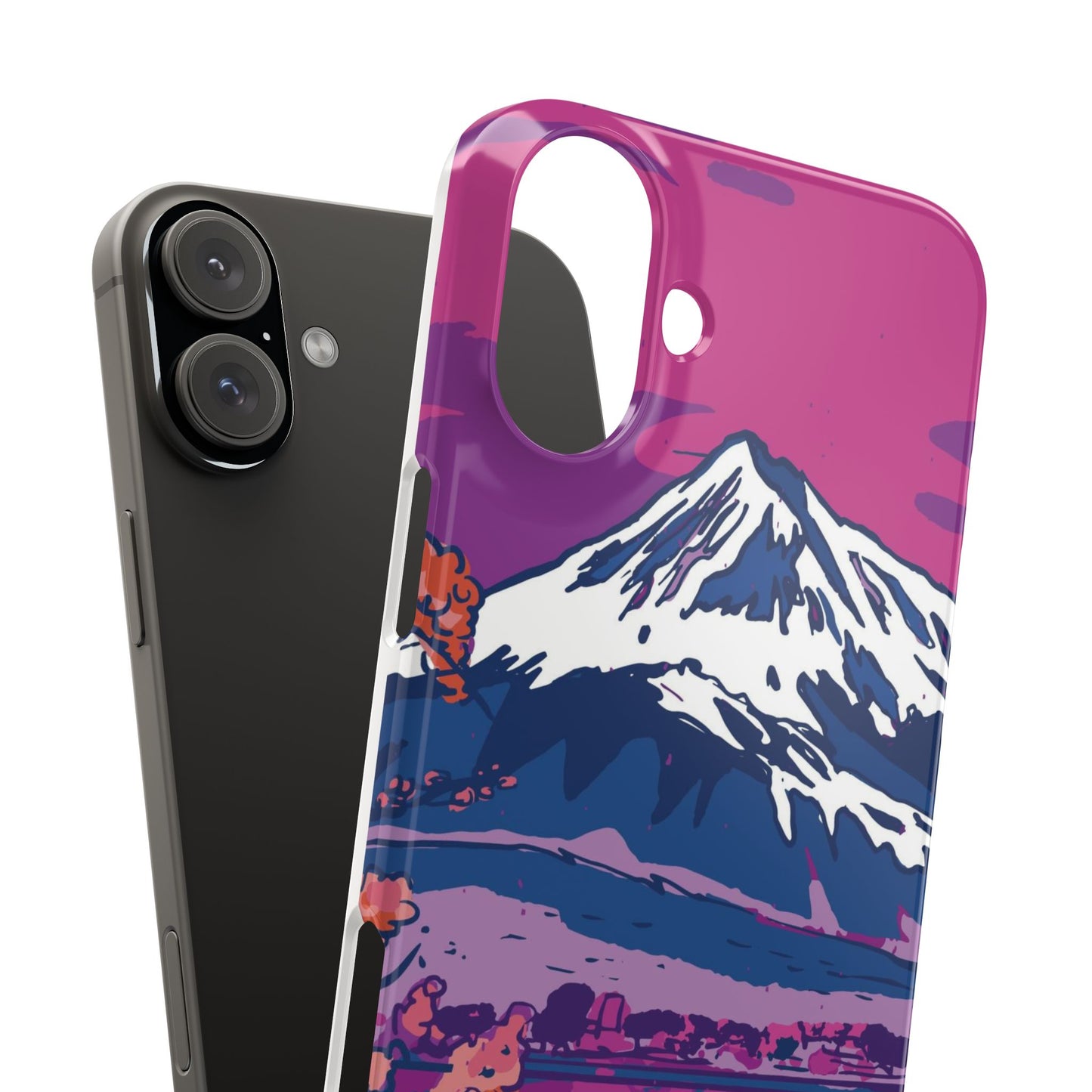 Vaporwave Japanese Landscape iPhone Case for iPhone 16, 15, 14, and 13