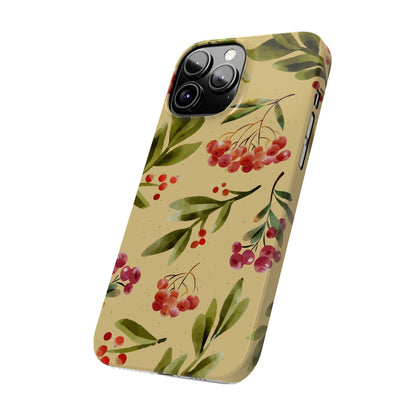 Fall season watercolor phone cases for iPhone 16, 15, iPhone 14 and iPhone 13. gift for flower lover. Iphone 15 case, iphone 14 case