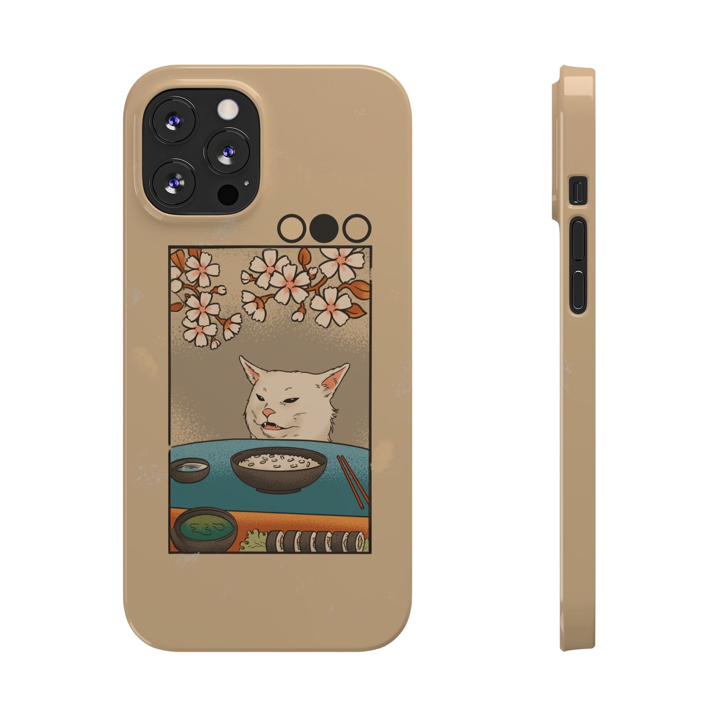 Whimsical Cat and Sushi iPhone Case