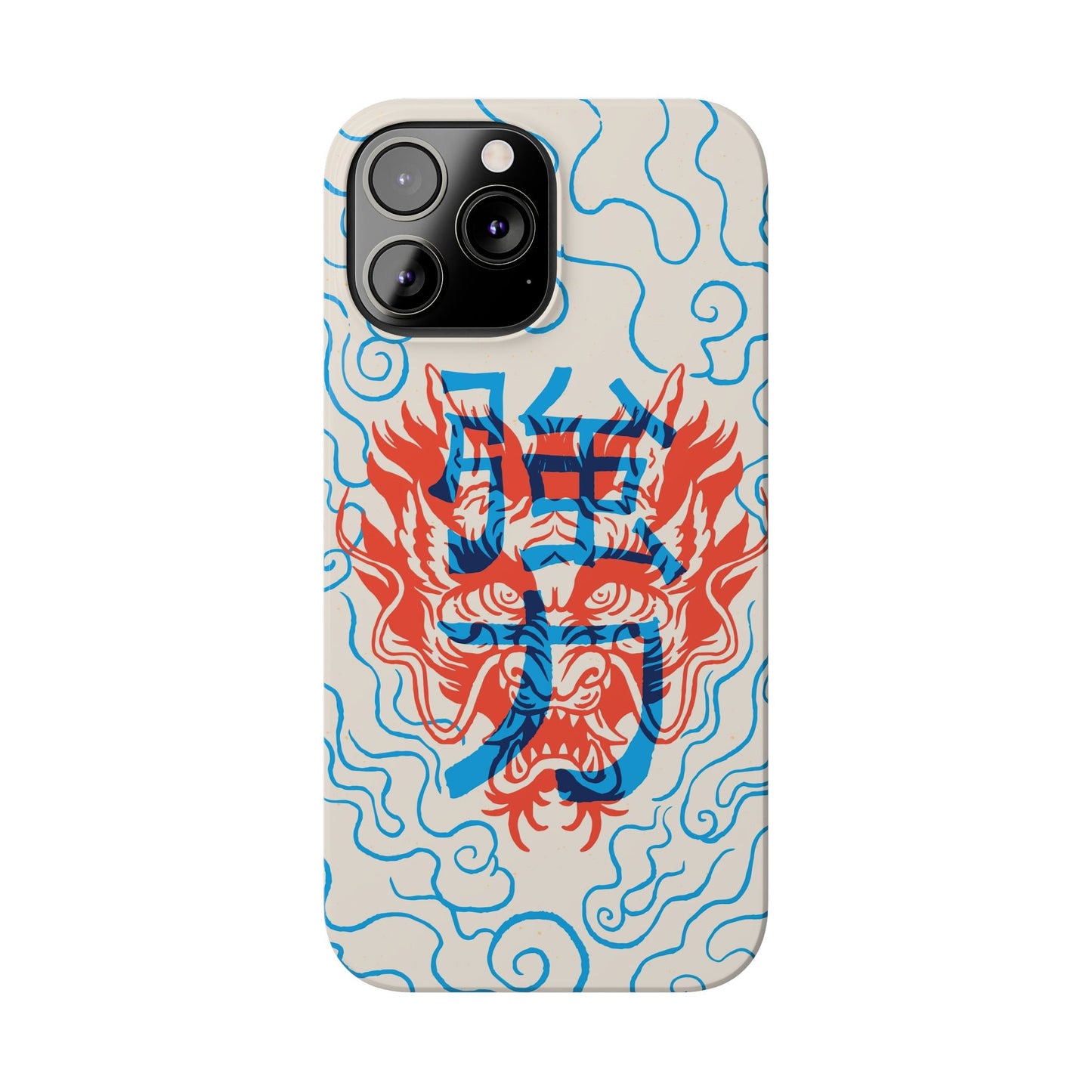 Geek iphone case with asian art duotone style