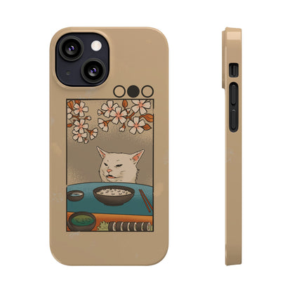 Whimsical Cat and Sushi iPhone Case – Meme-Inspired