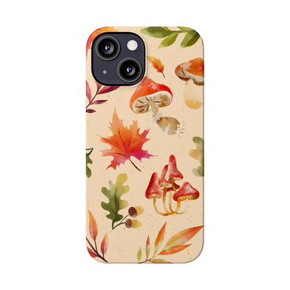 Watercolor autumn season phone cases for iPhone 16, 15, iPhone 14 and iPhone 13.