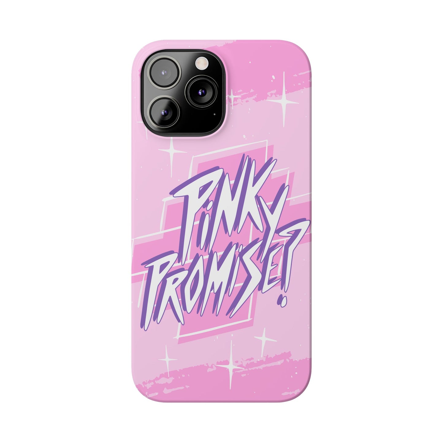 Pink iPhone 16 Case with Modern "Pink Promise" Design and Stars | Compatible with iPhone16,  15 Pro/Max, iphone 14, and iphone 13