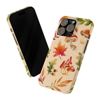 Watercolor autumn season phone cases for iPhone 16, 15, iPhone 14 and iPhone 13.