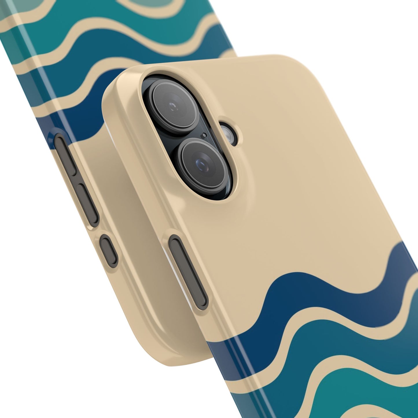 Retro Abstract Striped iPhone Case - Timeless Design for Summer - For iPhone 13, iPhone 14 and iPhone 15 Pro and Max.