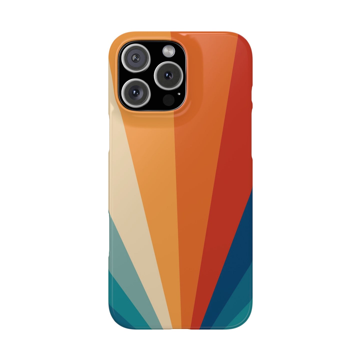 Retro iPhone case with abstract stripe flare - Timeless design for summer - For iPhone 13, iPhone 14 and iPhone 15 pro and max