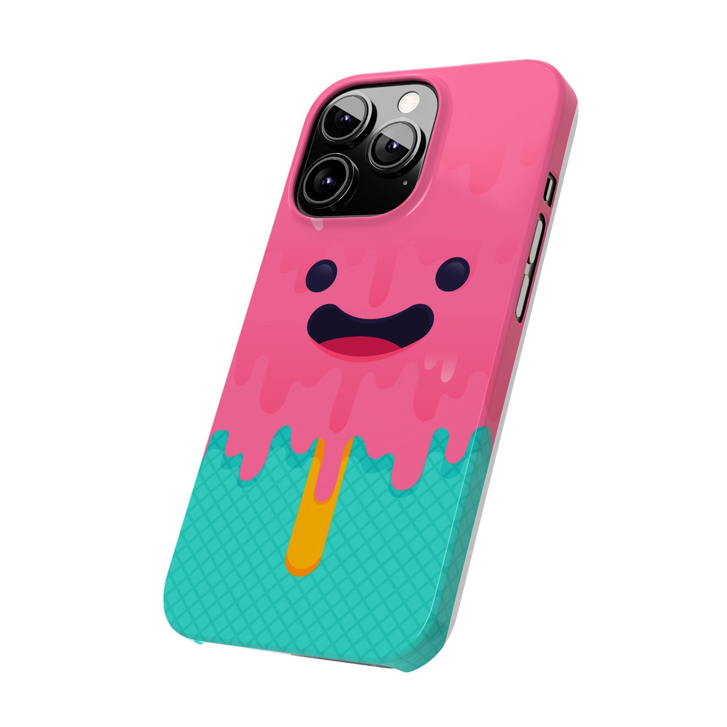 Funny Ice Cream Popsicle Cartoon iPhone Case - Fits iPhone 16 case, iphone 14 case, and iphone 13 case (Pro, Max, and Mini)