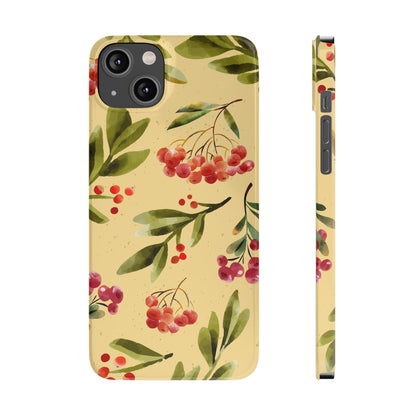 Fall season watercolor phone cases for iPhone 16, 15, iPhone 14 and iPhone 13. gift for flower lover. Iphone 15 case, iphone 14 case