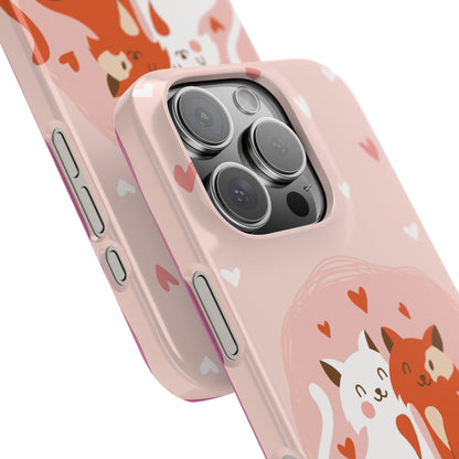 Pair of foxes in love