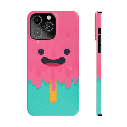 Funny Ice Cream Popsicle Cartoon iPhone Case - Fits iPhone 16 case, iphone 14 case, and iphone 13 case (Pro, Max, and Mini)