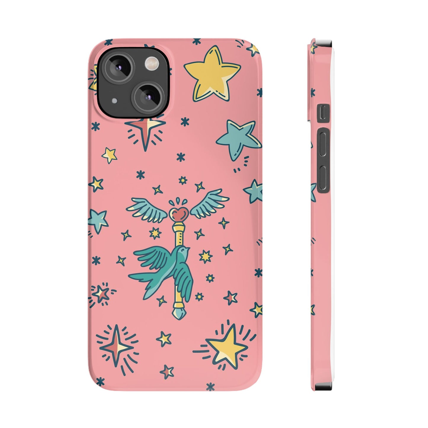 iPhone Pink Color Stroke Case: Fantasy Magic - iphone 16, 15 case, iphone 14 case and iphone 13 case