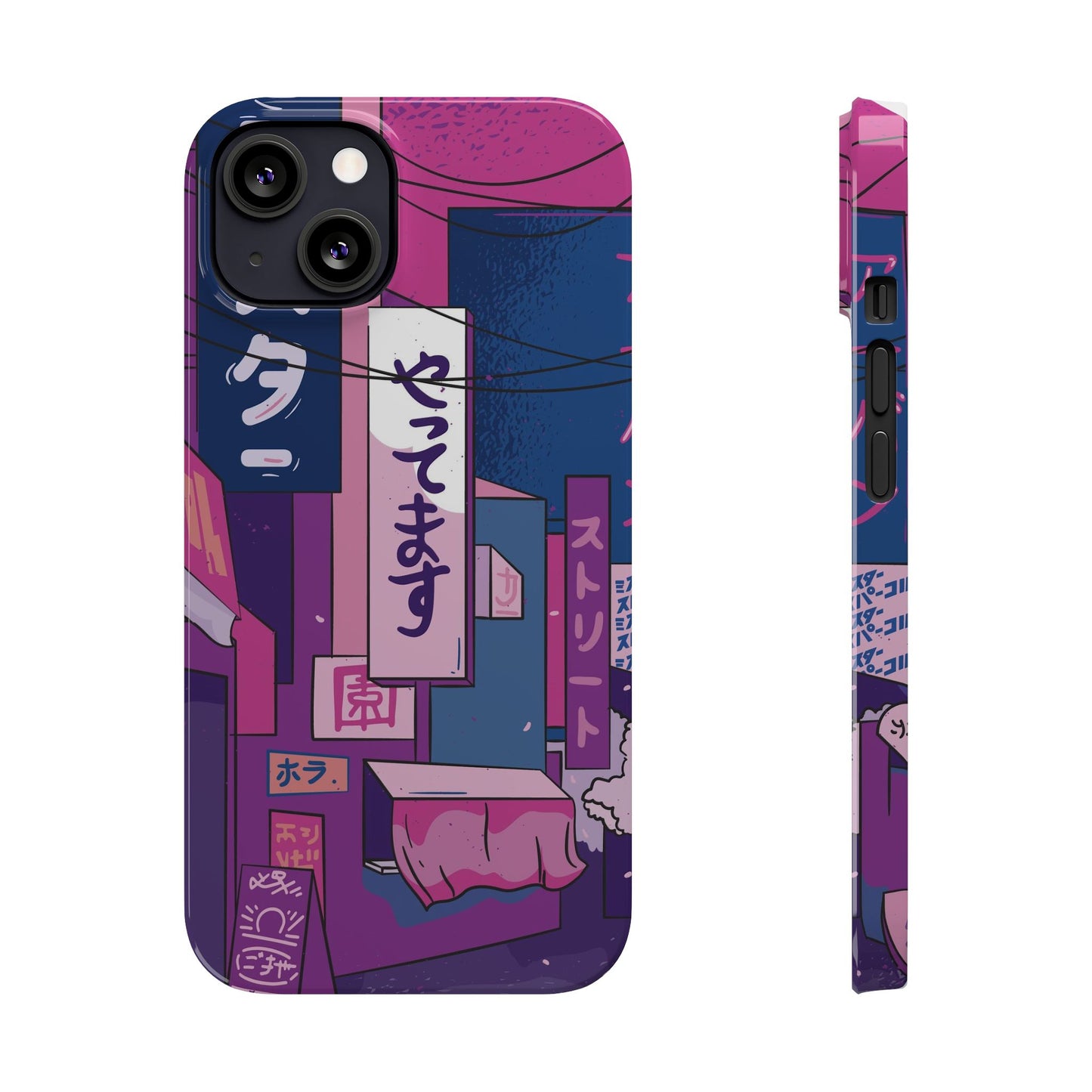 Vaporwave Japanese city Landscape iPhone Case for iPhone 16,  15, 14, and 13