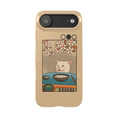 Whimsical Cat and Sushi iPhone Case