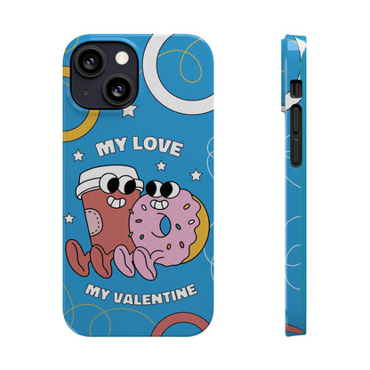 Fast food couple in retro cartoon style.