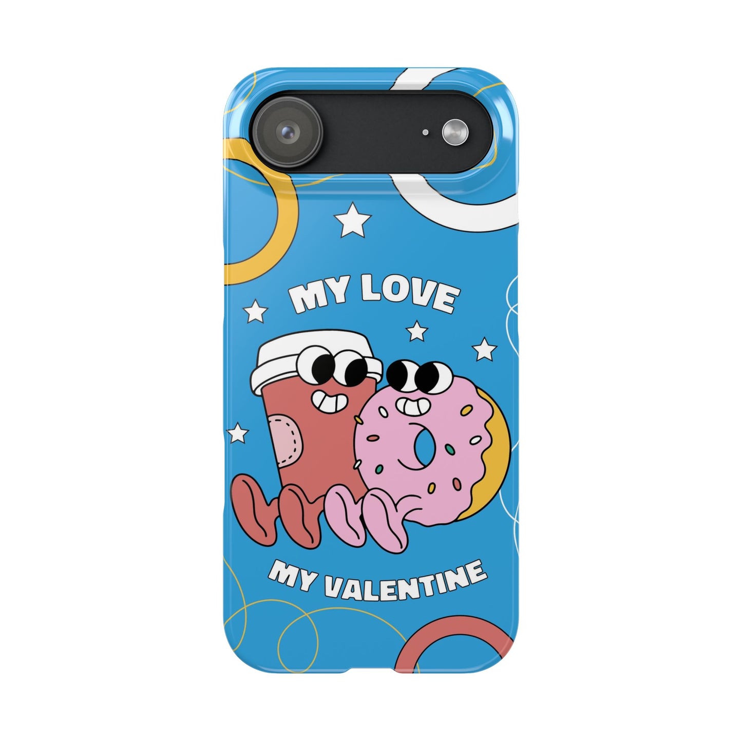 Fast food couple in retro cartoon style.