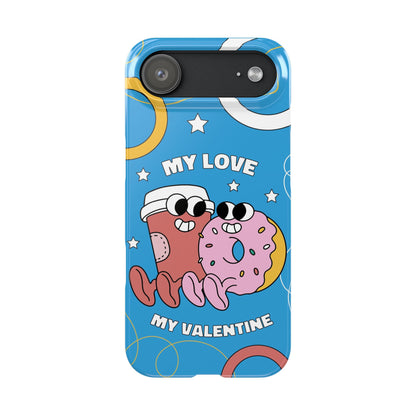 Fast food couple in retro cartoon style.