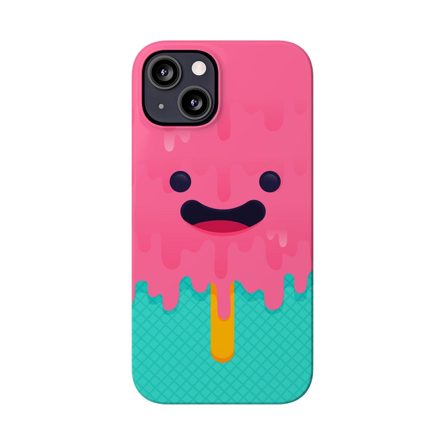 Funny Ice Cream Popsicle Cartoon iPhone Case - Fits iPhone 16 case, iphone 14 case, and iphone 13 case (Pro, Max, and Mini)