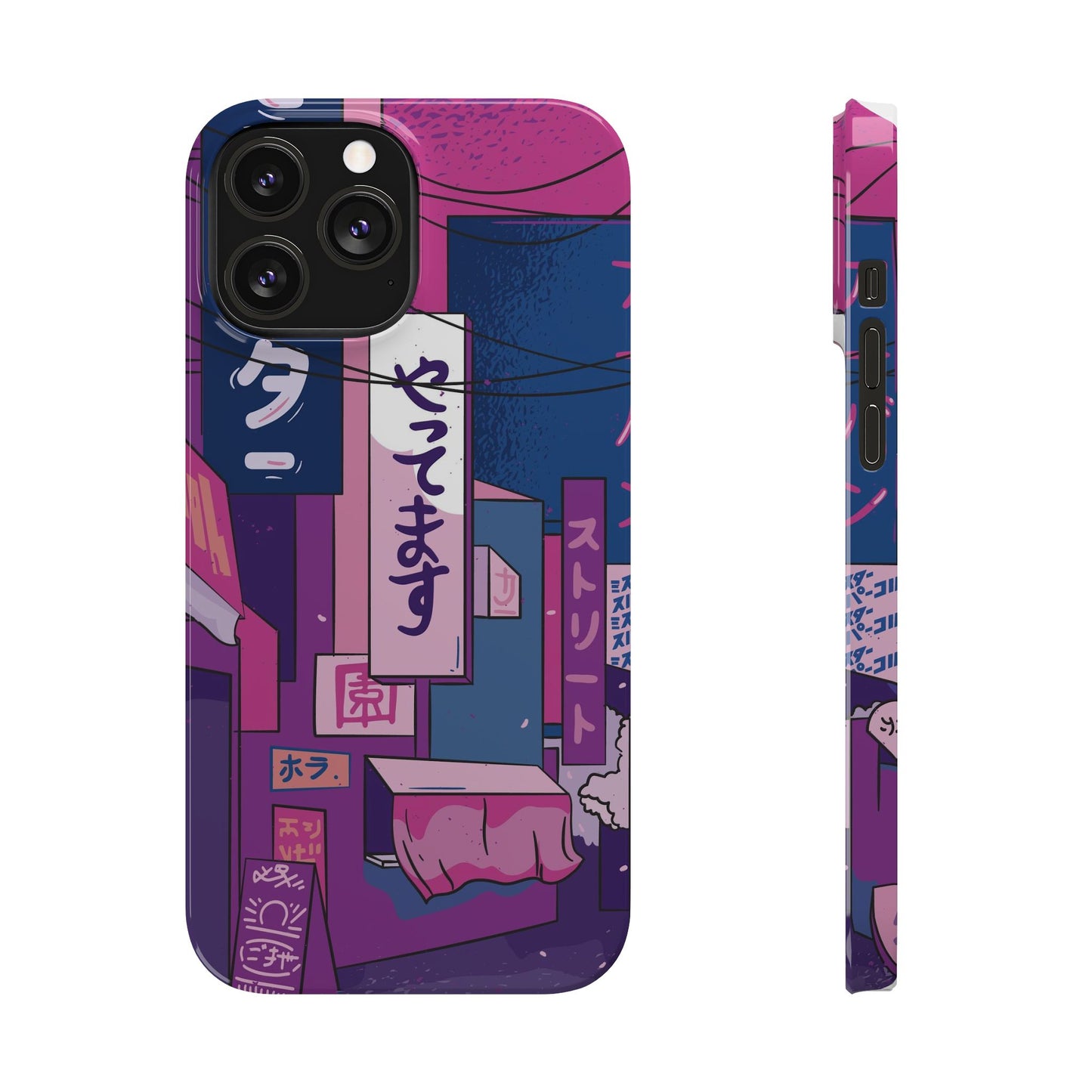 Vaporwave Japanese city Landscape iPhone Case for iPhone 16,  15, 14, and 13