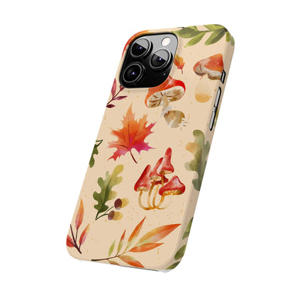 Watercolor autumn season phone cases for iPhone 16, 15, iPhone 14 and iPhone 13.