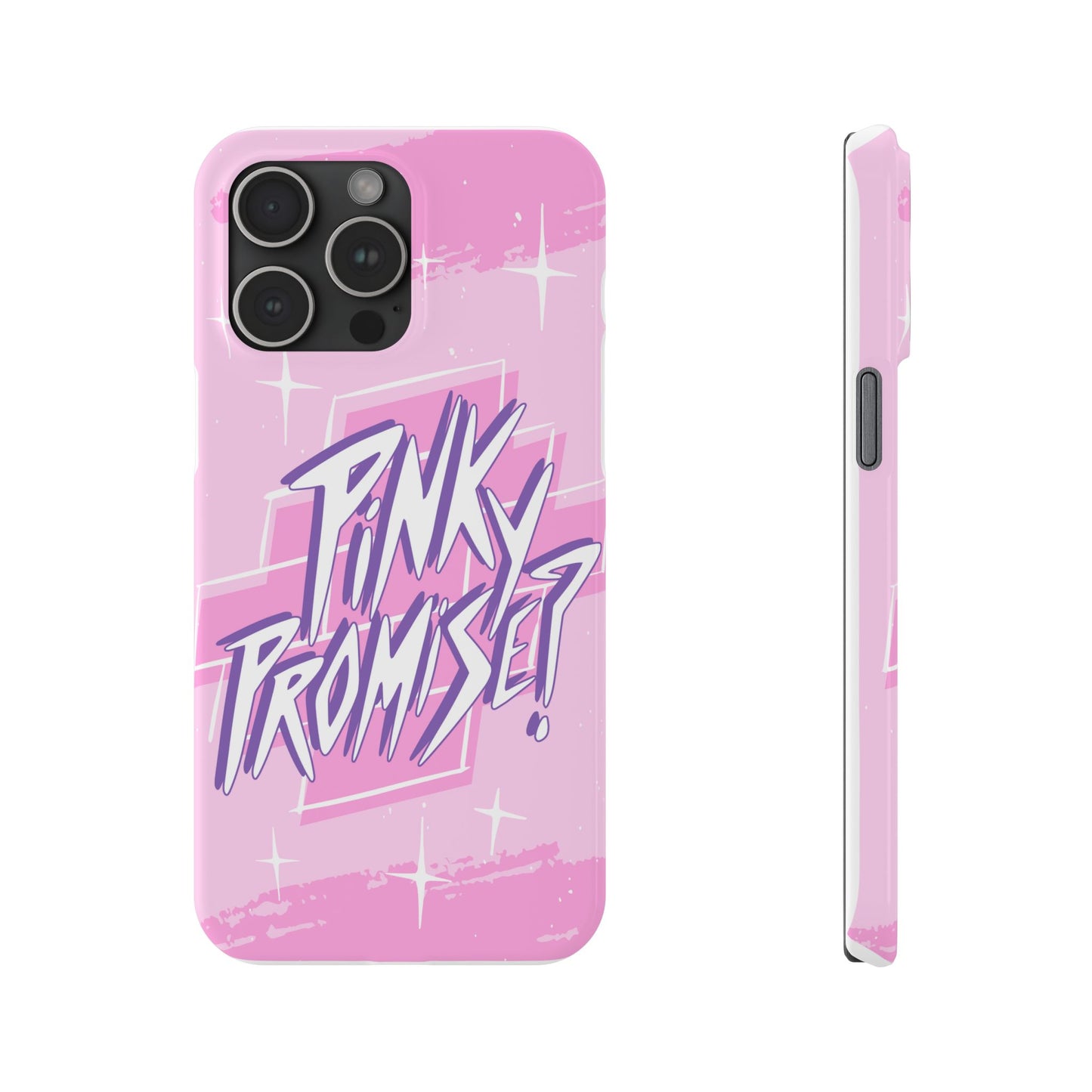 Pink iPhone 16 Case with Modern "Pink Promise" Design and Stars | Compatible with iPhone16,  15 Pro/Max, iphone 14, and iphone 13