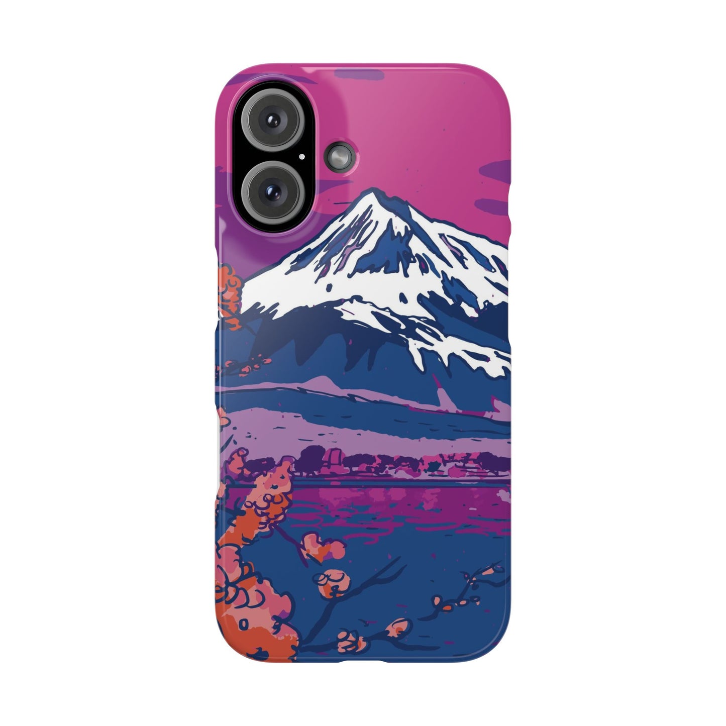 Vaporwave Japanese Landscape iPhone Case for iPhone 16, 15, 14, and 13