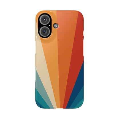 Retro iPhone case with abstract stripe flare - Timeless design for summer - For iPhone 13, iPhone 14 and iPhone 15 pro and max