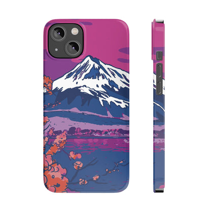 Vaporwave Japanese Landscape iPhone Case for iPhone 16, 15, 14, and 13