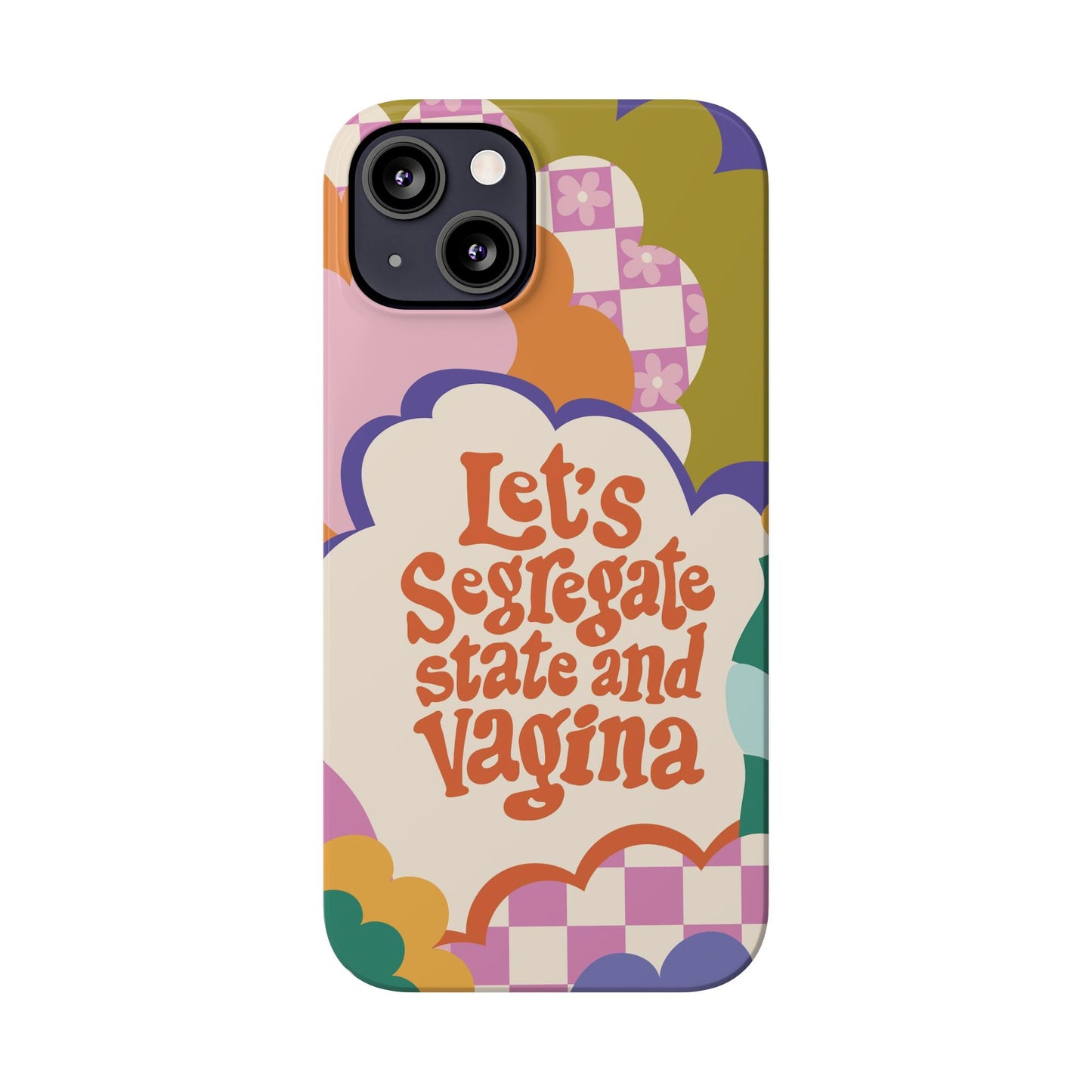 Lets segregate state and vagina feminist iphone case