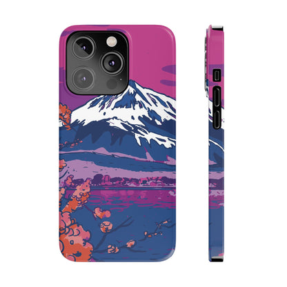 Vaporwave Japanese Landscape iPhone Case for iPhone 16, 15, 14, and 13