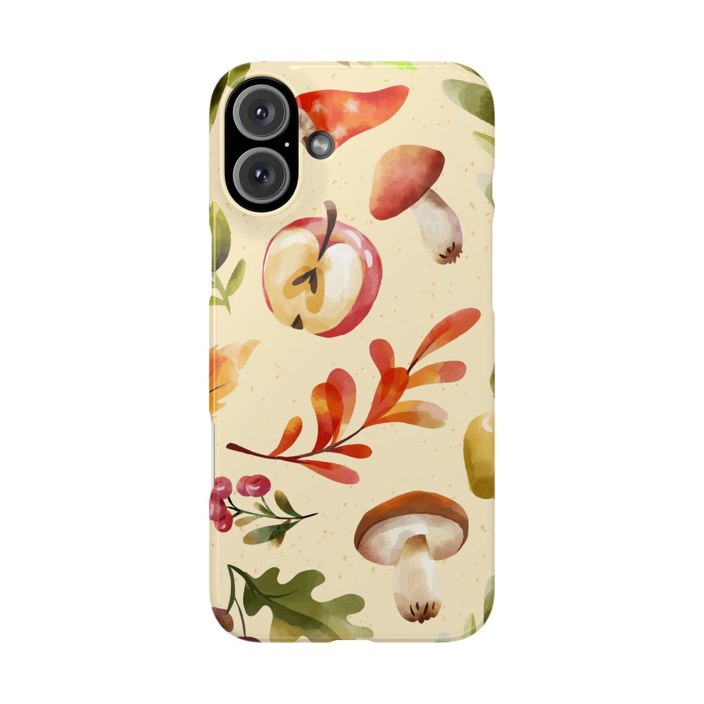 Beautiful iPhone case designs with autumn elements in watercolor style. These phone case designs are perfect for iPhone 16, 15, iPhone 14 and 13