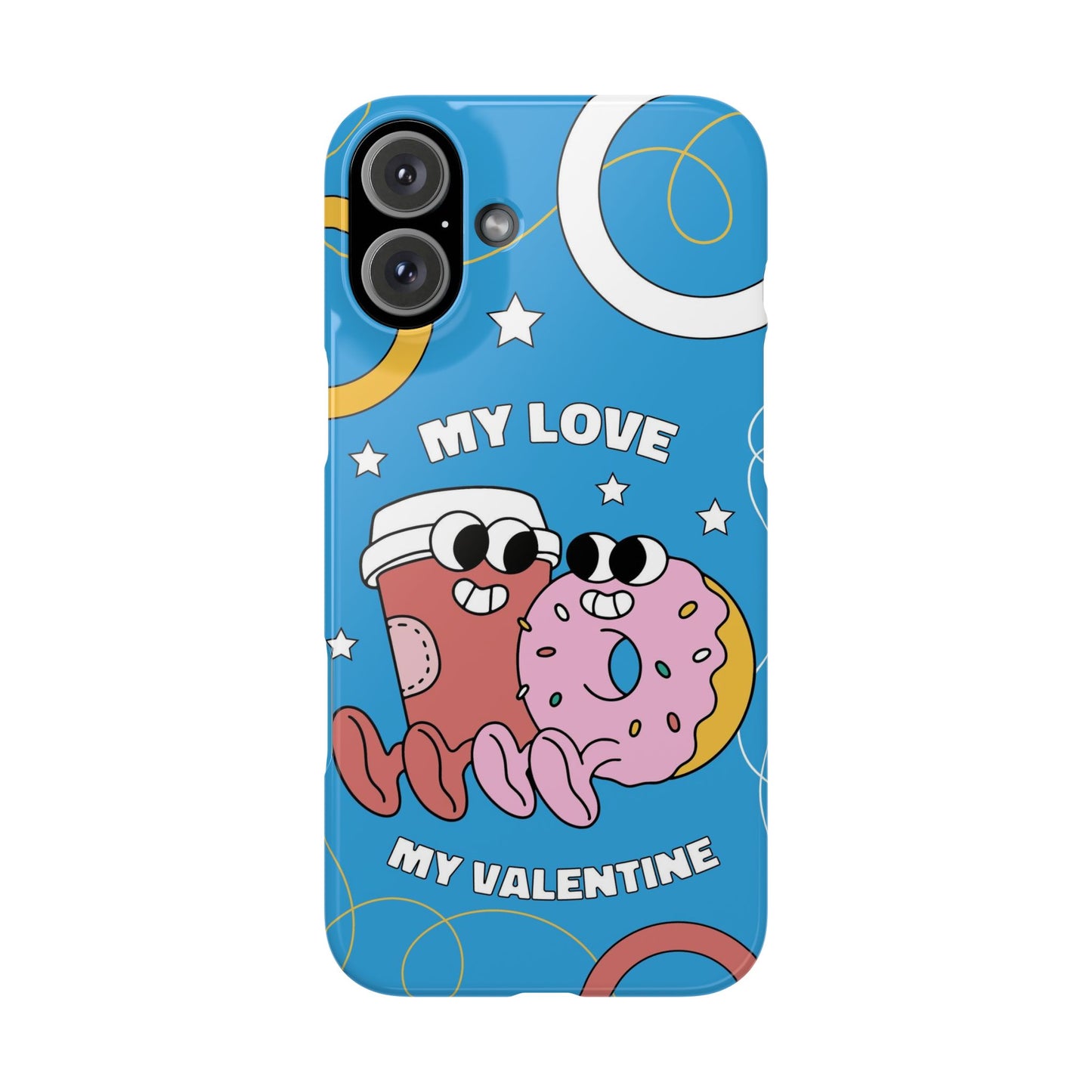 Fast food couple in retro cartoon style.