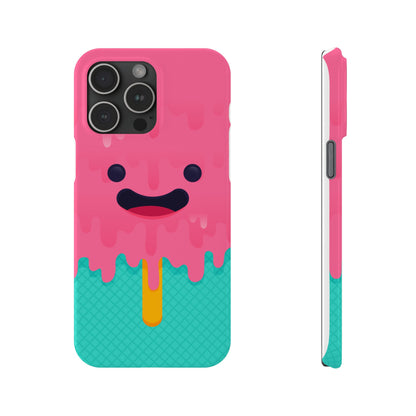 Funny Ice Cream Popsicle Cartoon iPhone Case - Fits iPhone 16 case, iphone 14 case, and iphone 13 case (Pro, Max, and Mini)