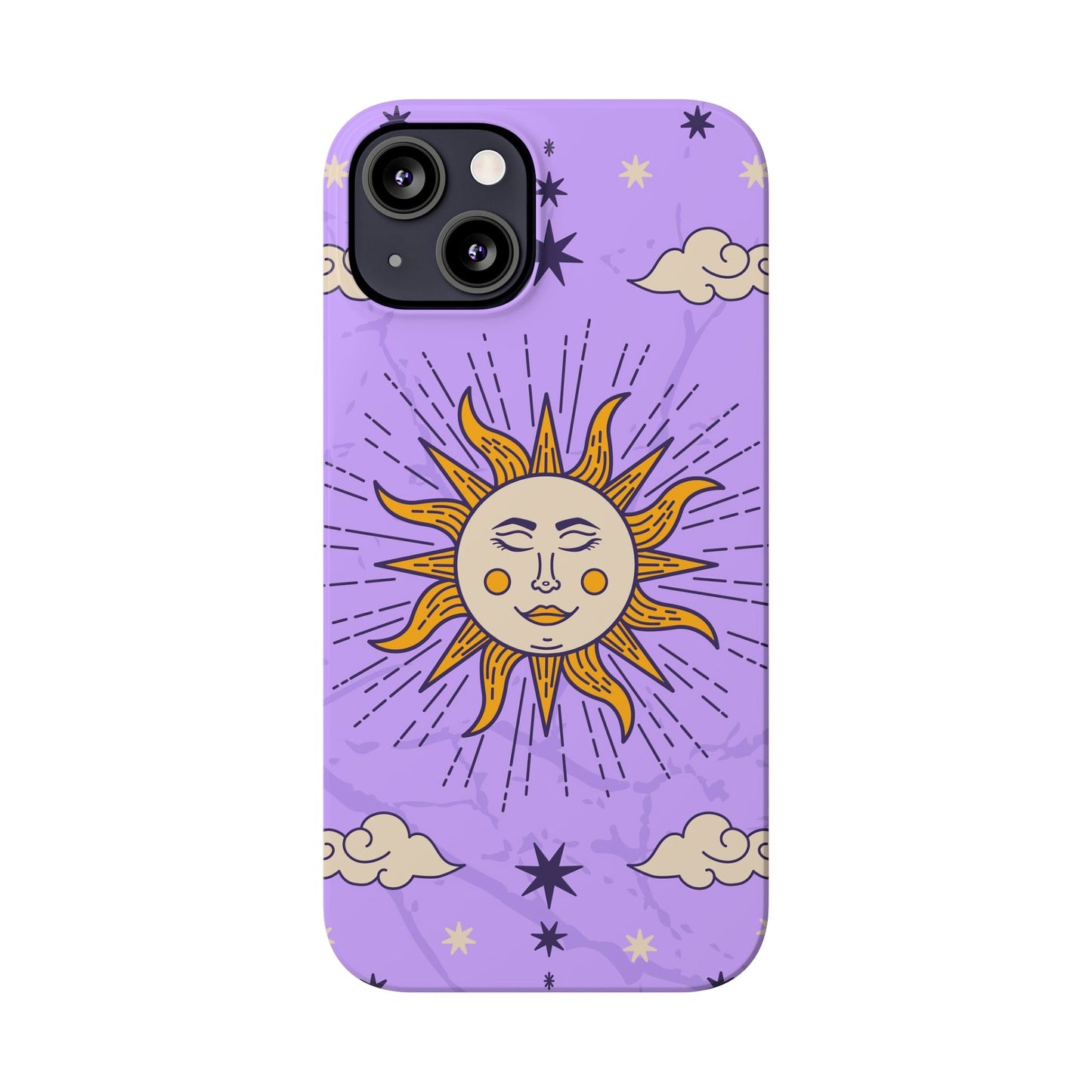 Purple Solar Eclipse Astrology iPhone 16, 15, 14, 13 Case - Celestial Design - Fits iPhone 15 Pro and Max- Ideal Gift for Astrology Enthusiasts