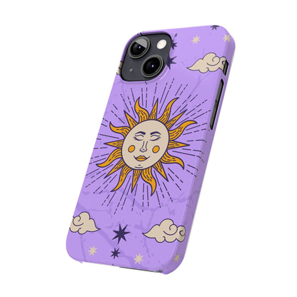 Purple Solar Eclipse Astrology iPhone 16, 15, 14, 13 Case - Celestial Design - Fits iPhone 15 Pro and Max- Ideal Gift for Astrology Enthusiasts