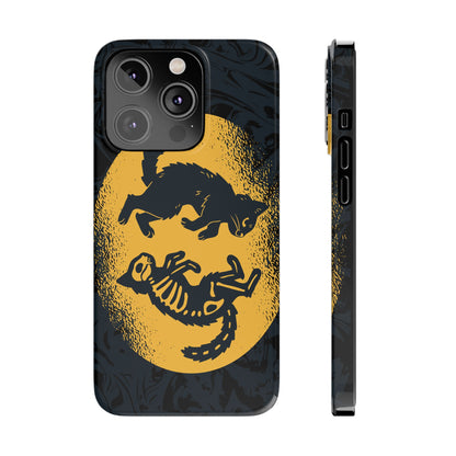 iPhone 16 case Halloween Edition Kitten: Duel between Life and Death in Two Phases Skull. Pro, max and mini