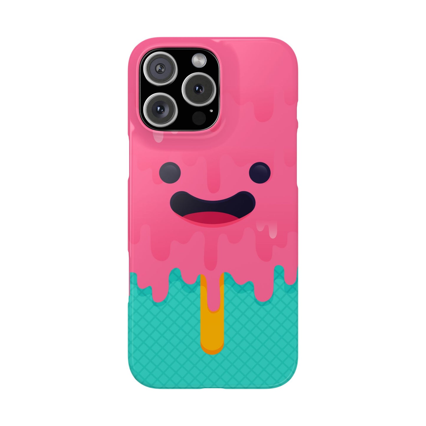 Funny Ice Cream Popsicle Cartoon iPhone Case - Fits iPhone 16 case, iphone 14 case, and iphone 13 case (Pro, Max, and Mini)