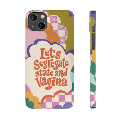 Lets segregate state and vagina feminist iphone case