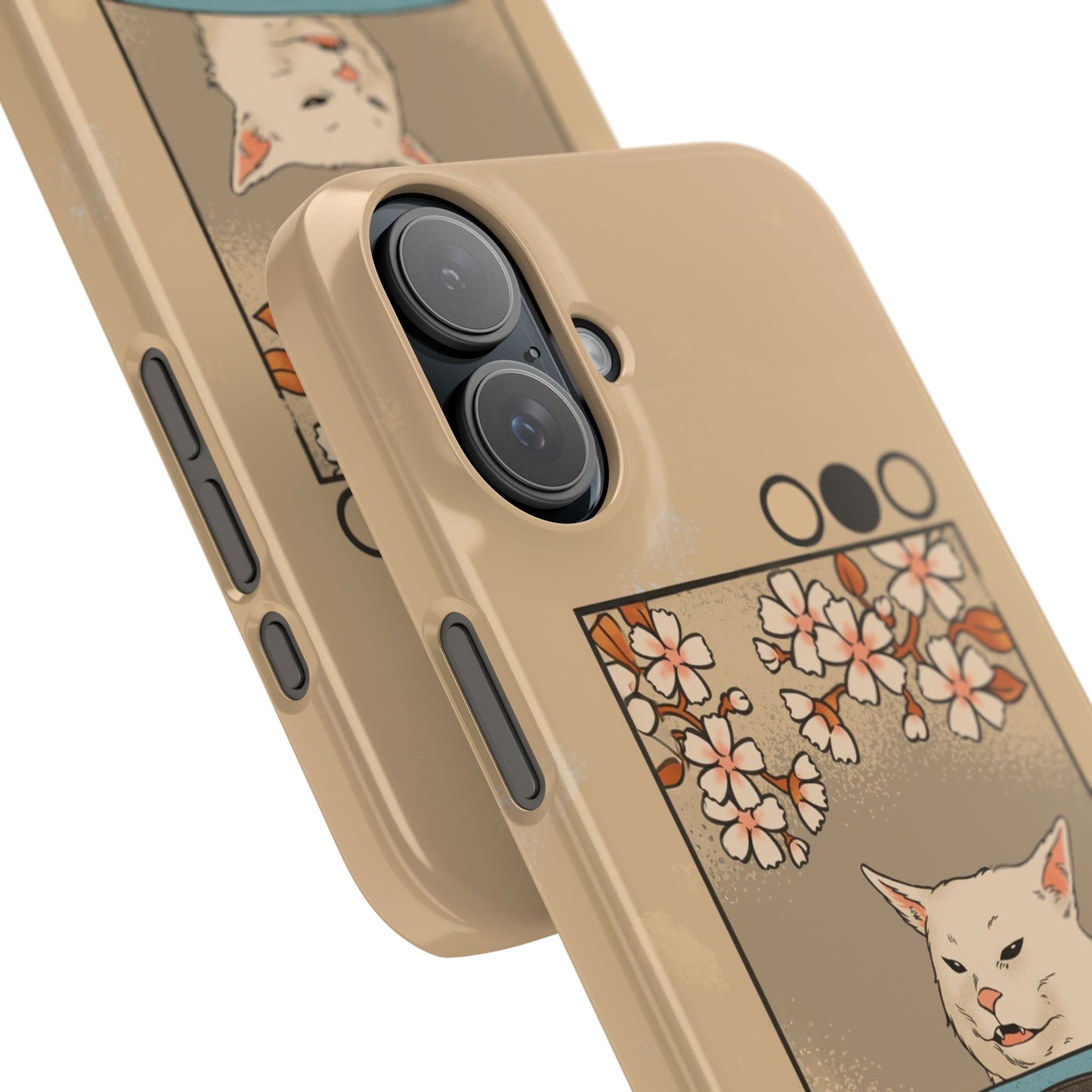 Whimsical Cat and Sushi iPhone Case – Meme-Inspired