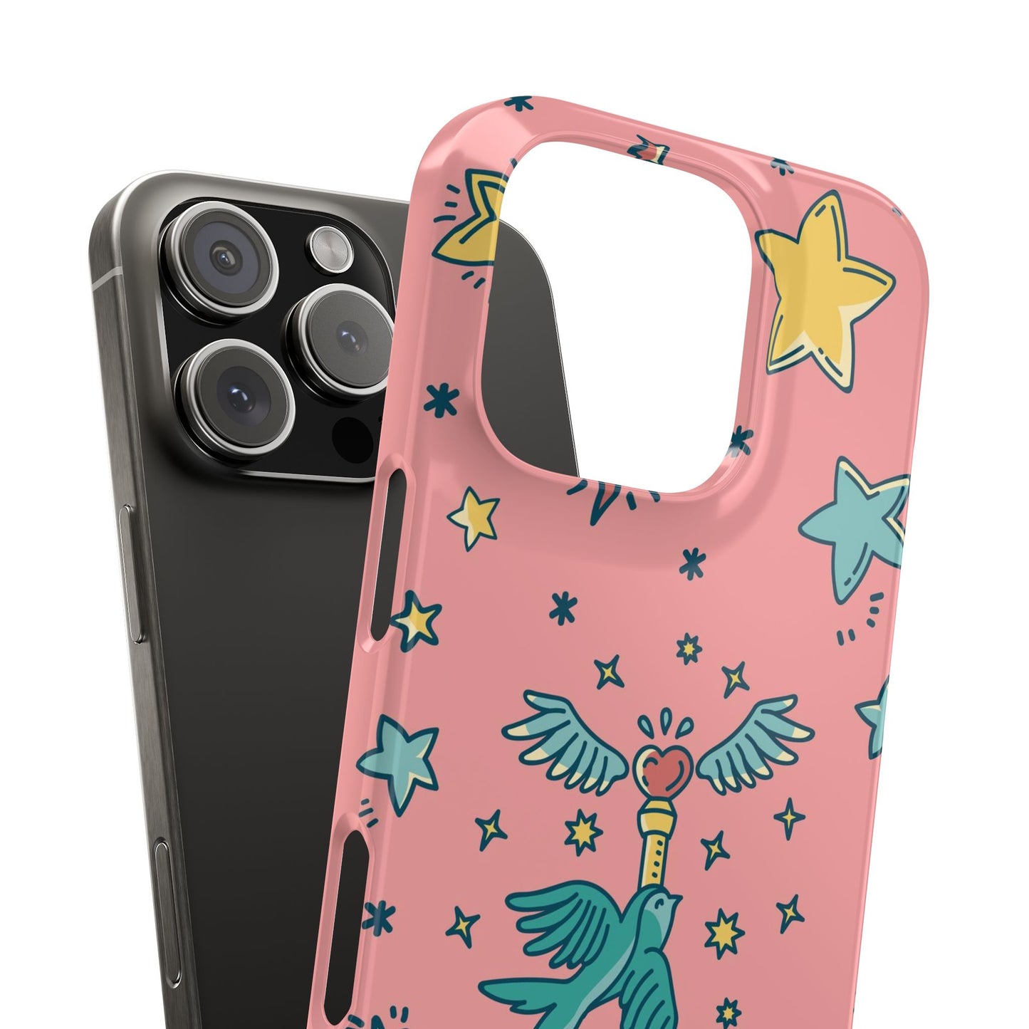 iPhone Pink Color Stroke Case: Fantasy Magic - iphone 16, 15 case, iphone 14 case and iphone 13 case