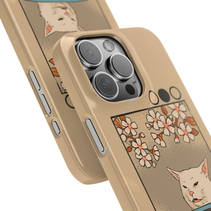 Whimsical Cat and Sushi iPhone Case – Meme-Inspired