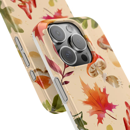 Watercolor autumn season phone cases for iPhone 16, 15, iPhone 14 and iPhone 13.