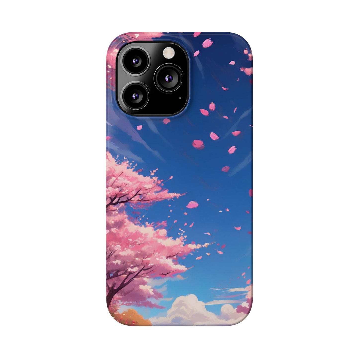 japanese sky landscape sakura flowers - anime style