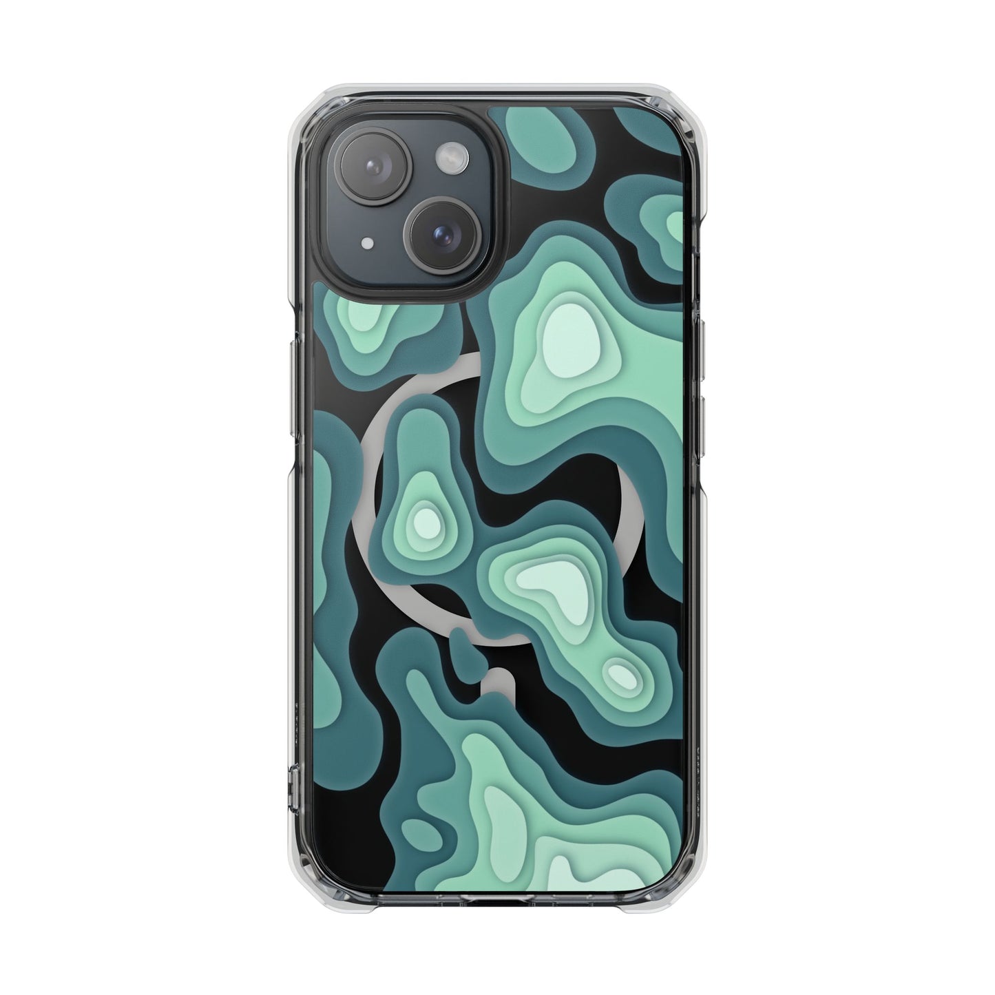 Abstract Wave Topographic Map Design - Magnetic iPhone Case