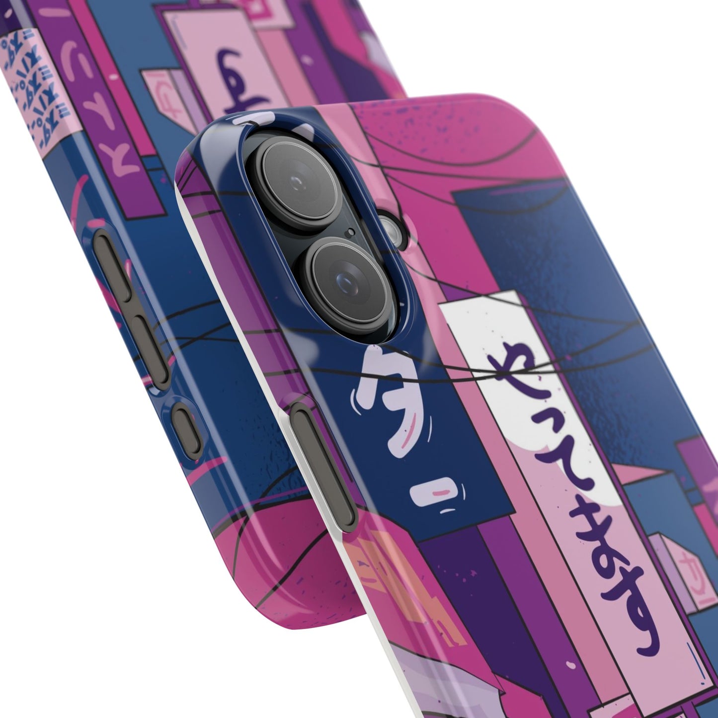 Vaporwave Japanese city Landscape iPhone Case for iPhone 16,  15, 14, and 13